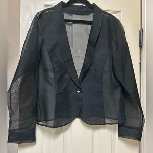 Elegant Black Sheer Blazer